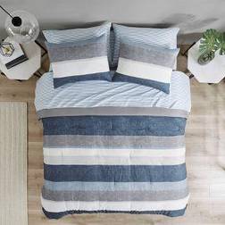 Madison Park Ryder Bed Linen Gray, Blue (218.4x172.7)