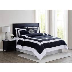 London Fog Raynes Bedspread White, Black (228.6x228.6)