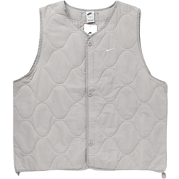 Nike Life Men's Woven Insulated Military Vest - Light Iron Ore/White