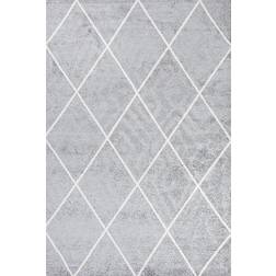 Jonathan Y Cole Minimalist Diamond Gray, White 36x60"