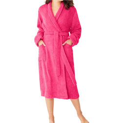 Women's Short Terry Robe - Pink Burst