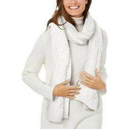 Woman Within Cable Knit Scarf - Ivory