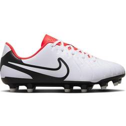 Nike Jr. Tiempo Legend 10 Club MG - White/Bright Crimson/Black