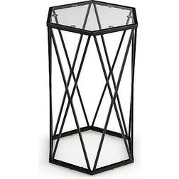 Costway Hexagonal accent end tempered glass Small Table
