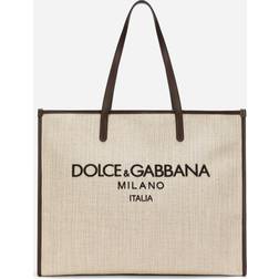 Dolce & Gabbana Large Structured Canvas Tote Bag sand_2 one size