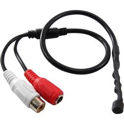 Mic audio spy hidden microphone cable for cctv security surveillance camera dvr