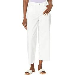 Eileen Fisher Organic Cotton Denim Wide-Leg Jean - White