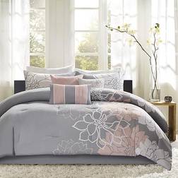 Madison Park Lola Bedspread Gray, Pink (264.2x233.7)