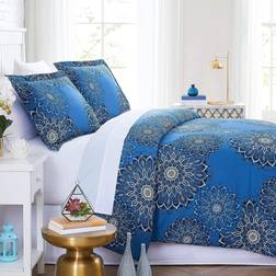 SouthShore Fine Living Inc Midnight Floral Duvet Cover Blue (248.9x248.9)