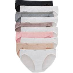 Hanes Women's Tag-free Cotton Bikini 10-Pack, Assorted