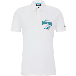 Hugo Boss X NFL Cotton Pique Polo Shirt - Miami Dolphins White