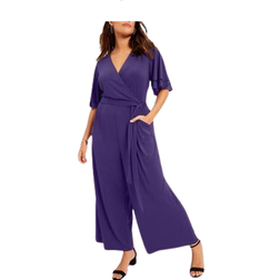 Wide-Leg Jumpsuit - Midnight Violet