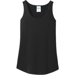 Port & Company Ladies Core Cotton Tank Top - Black