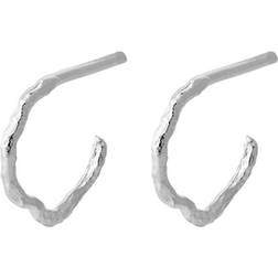 Pernille Corydon Twig Hoops - Silver