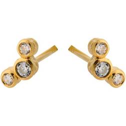 Pernille Corydon Orion Earsticks Earrings - Gold/Transparent