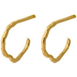 Pernille Corydon Twig Hoops - Gold