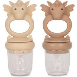 Konges Sløjd Silicone Fruit Feeding Pacifier Unicorn Trinkflasche Shell/Blush size