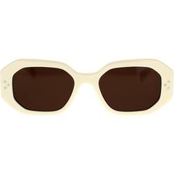 Celine Bold 3 Dots Square Acetate IVORY BROWN