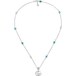 Gucci Double pendant necklace women Topaz/Sterling Silver/Mother of Pearl One