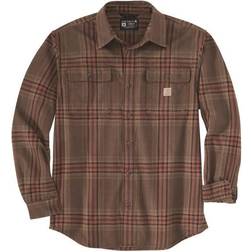 Carhartt Men's Heavyweight Flannel Shirt Brown XLT