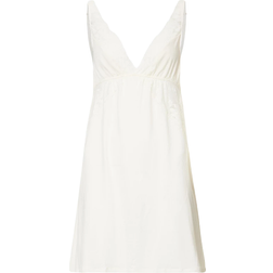 eberjey Rosalia Lace-Trim Stretch-Jersey Night Dress - Ivory