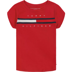 Tommy Hilfiger Girl's Pieced Flag T-shirt - Regal Red (TX000095-630)
