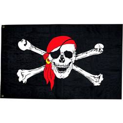 Horror-Shop Piratenflagge mit totenkopf 130x80 cm