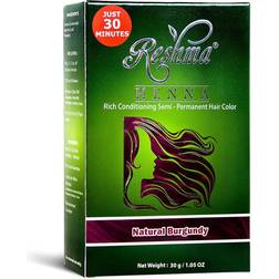 of 4 boxes reshma natural burgundy henna hair color semi-permanent henna