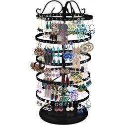 tiers metal rotating earring holder organizer exquisite jewelry display stand