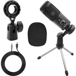 5 Core Premium Pro Audio Condenser Recording Microphone Podcast Gaming Studio Mic RM BLK TRI