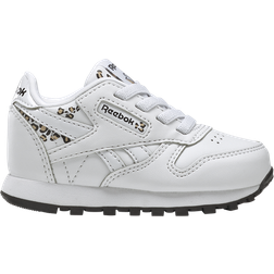 Reebok Infant Classic Leather - White/Black/Animal Print