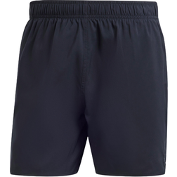 Adidas Solid Clx Short-Length Swim Shorts - Black/Lucid Lemon