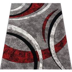 Paco Home Large rug Black, Gray, Red 31.5x59.1"