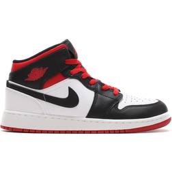 Nike Air Jordan 1 Mid GS - White/Black/Gym Red