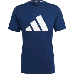 Adidas Train Essentials Feelready Logo Training Tee - Dark Blue/White