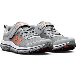 Under Armour Kids' Assert Medium/Wide Running Shoe Little Kid Shoes Grey/Orange