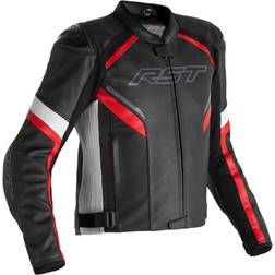 Rst Sabre Airbag Motorcycle Leather Jacket, black-white-red, 2XL, black-white-red Man