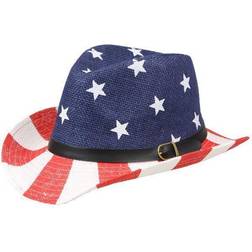 Amscan flag cowboy cowgirl hat usa patriotic western gift stars and stripes