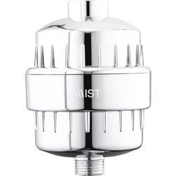 Water Softening Chrome Shower Filter 2 Filter Cartridges 15 Stage Filtration System Mist