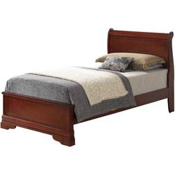 Passion Furniture Philippe Sleigh Twin Panel Bed Cherry