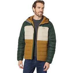 Men's L.L.Bean Down Hooded Colorblock Softshell Jacket Green Balsam