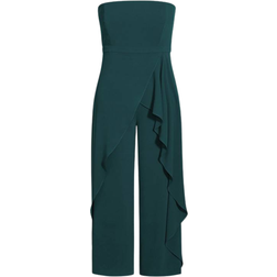 City Chic Attract Jumpsuit - Emerald