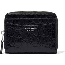 Marc Jacobs The Slim 84 Croc-Embossed Zip Around Wallet - Black