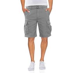 Unionbay Survivor Men's Belted Cargo Shorts - Grey Goose