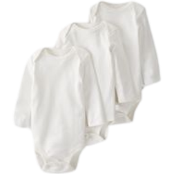 Carter's Baby Organic Cotton Rib Bodysuits 3-pack - Light Cream