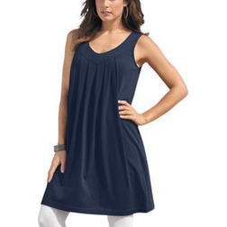 Roaman's Women's Swing Ultimate Tunic Tank Top Plus Size - Navy