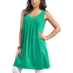 Roaman's Women's Swing Ultimate Tunic Tank Top Plus Size - Tropical Emerald