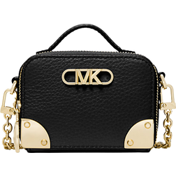 Michael Kors Estelle Micro Pebbled Leather Crossbody Bag - Black