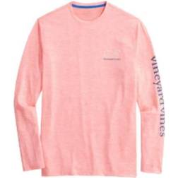 Vineyard Vines Whale Logo Long-Sleeve Harbor Performance Tee - Papaya Passion Htr