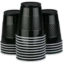 Jam Paper Plastic Party Cups Black 12 oz 20/Pack